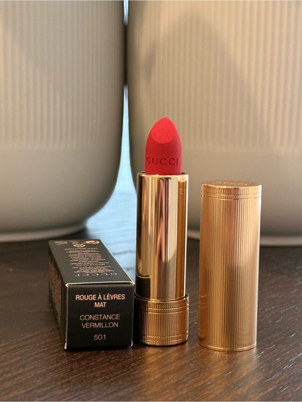 Gucci Rouge à Lèvres Mat Matte Lipstick 501 Constance Vermillion | ✨NIB - Picture 3 of 4